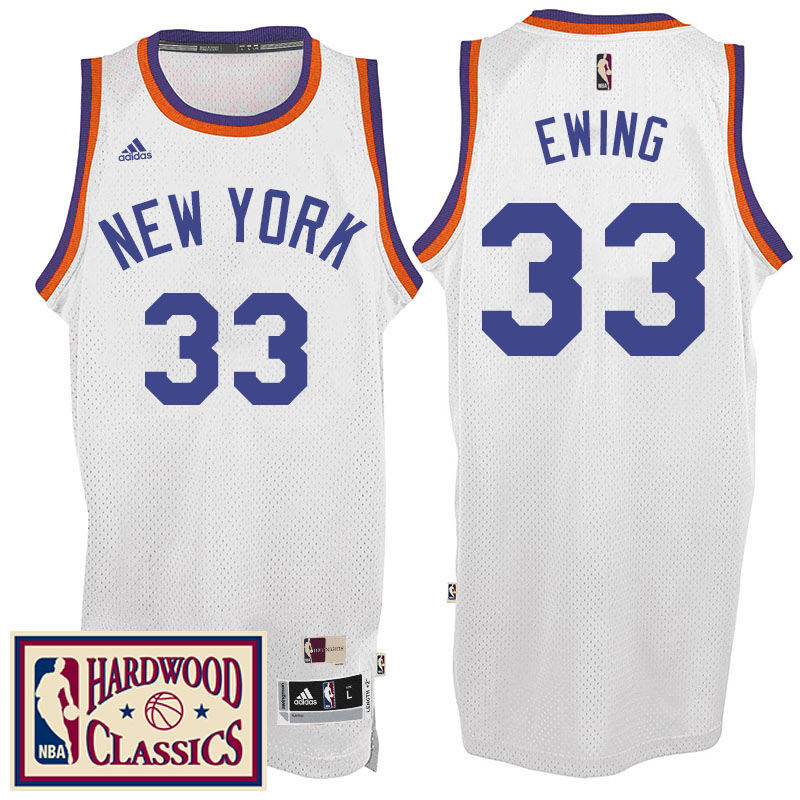 maglia patrick ewing 33 con new york knicks 2016-2017 bianca